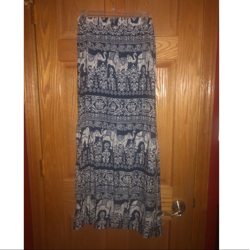 Boho elephant maxi skirt 🐘